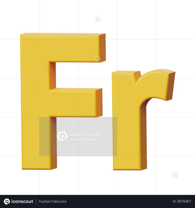 Franc Sign  3D Icon