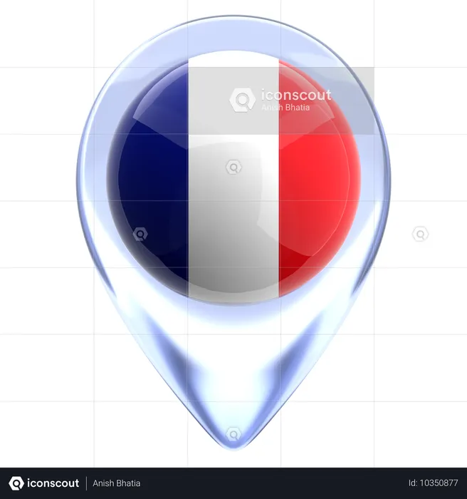 França Flag 3D Icon