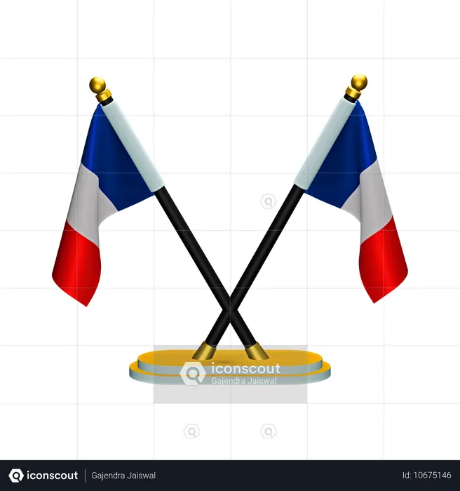 France Flag Flag 3D Icon