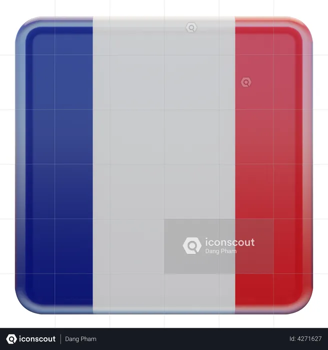 France Flag Flag 3D Illustration