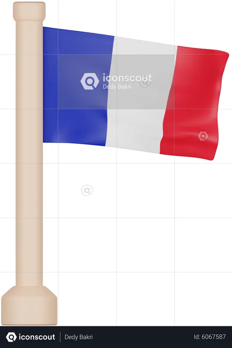 France Flag Flag 3D Icon