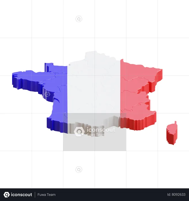 France Map  3D Icon