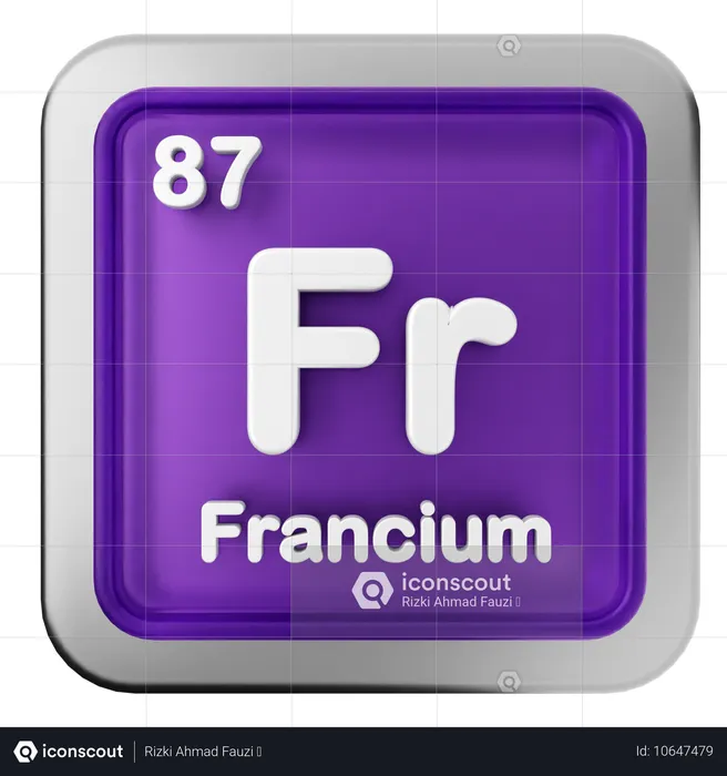 Tableau périodique du francium  3D Icon