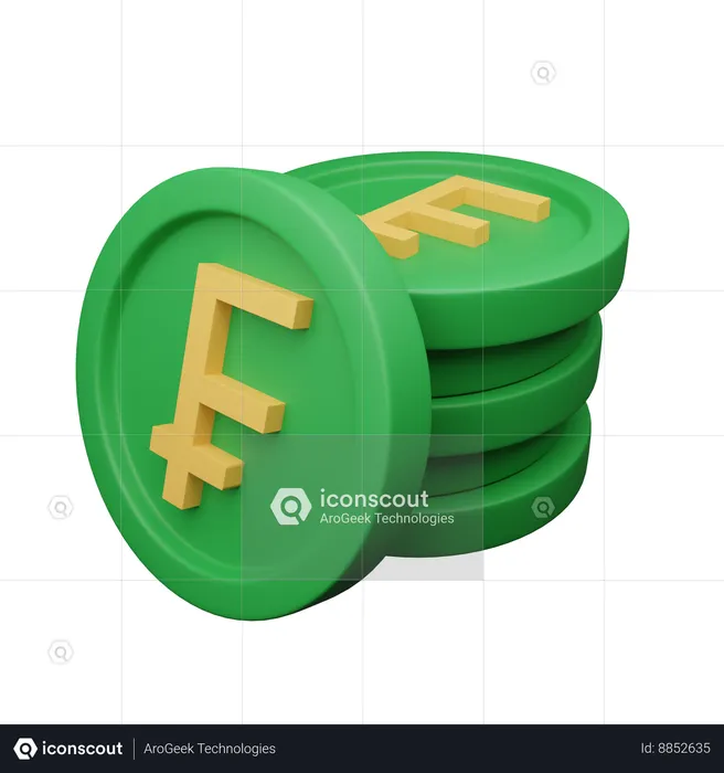 Franco suíço  3D Icon