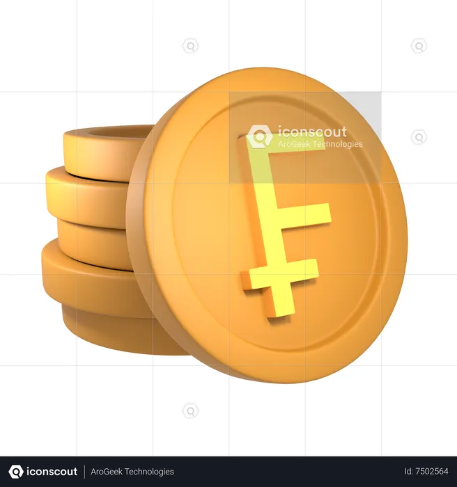 Franco suíço  3D Icon