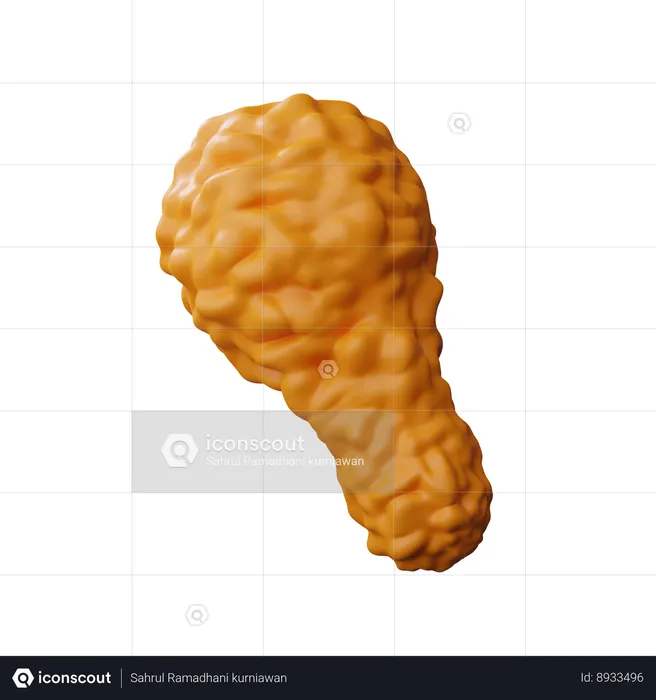 Frango frito  3D Icon