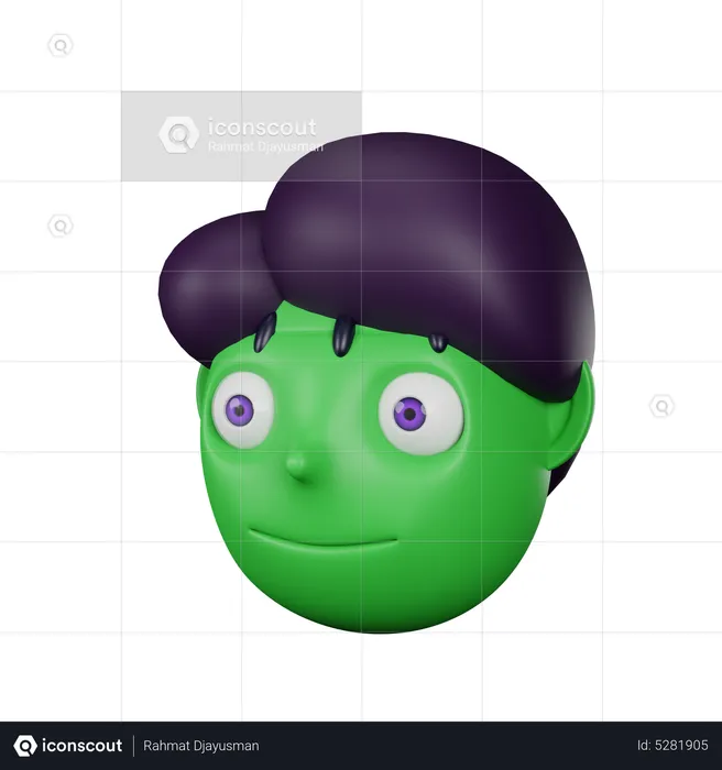 Cabeza de frankenstein  3D Icon