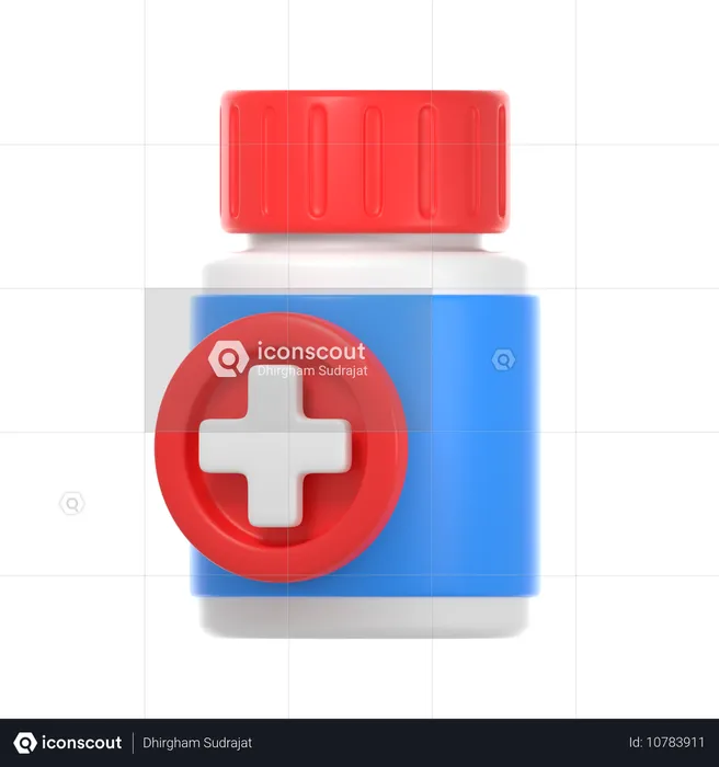 Frasco de medicina  3D Icon