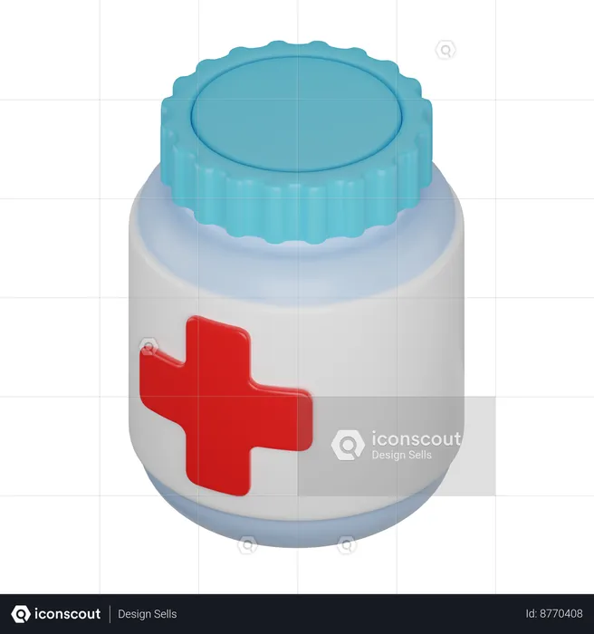 Frasco de medicina  3D Icon