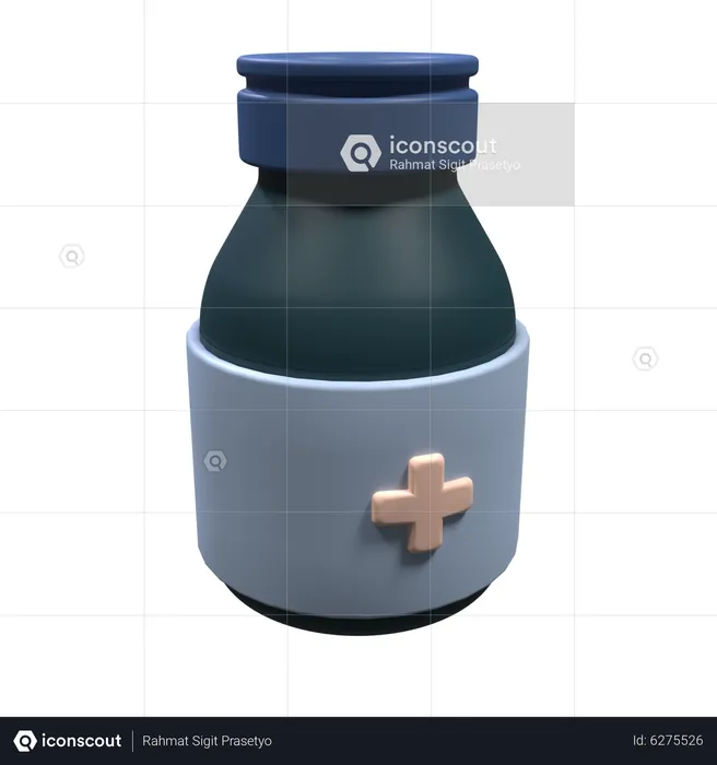 Frasco de medicina  3D Icon