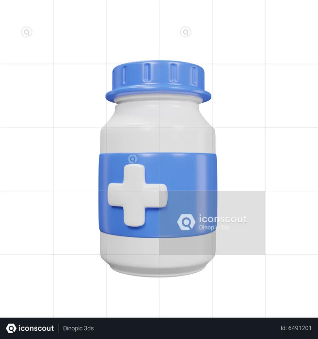 Frasco de medicina  3D Icon