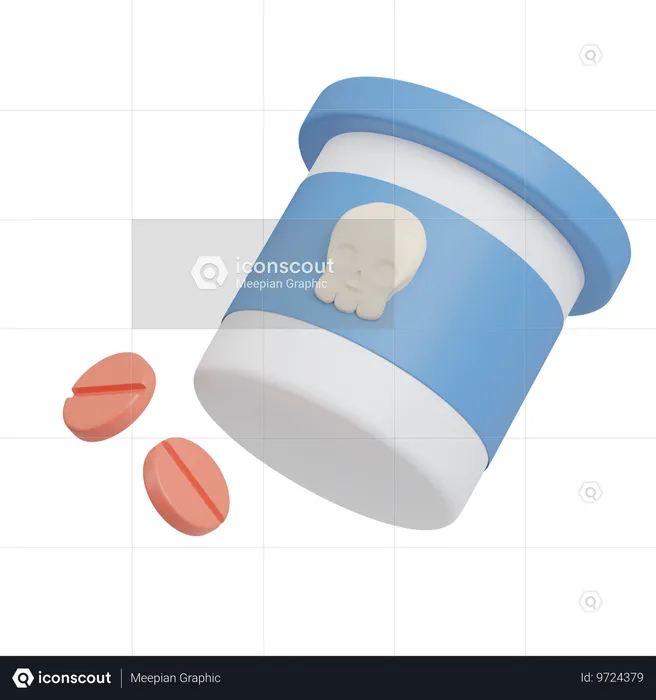 Frasco de pastillas  3D Icon