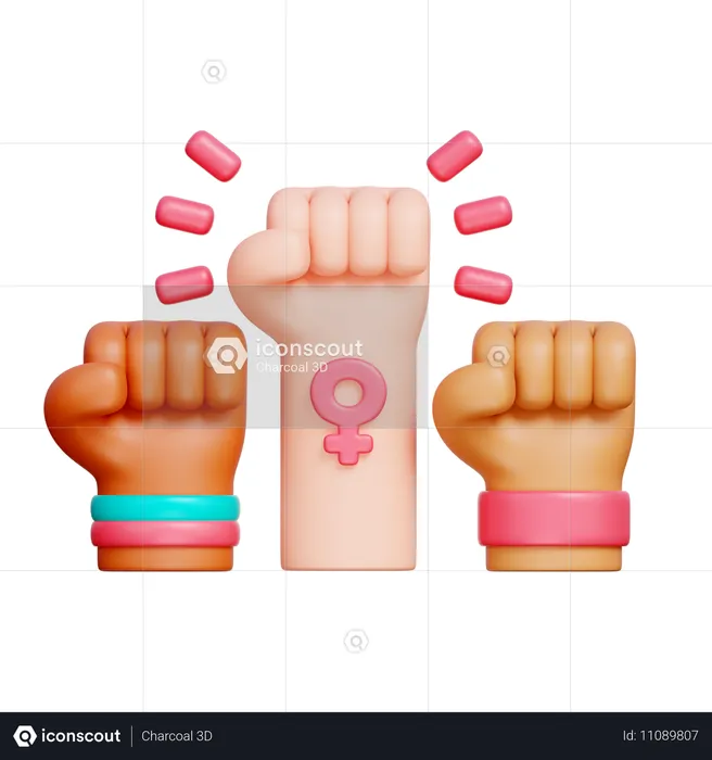 Frauen Power  3D Icon