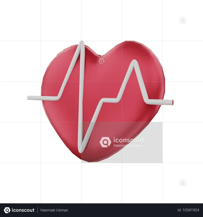 Ritmo cardiaco  3D Icon