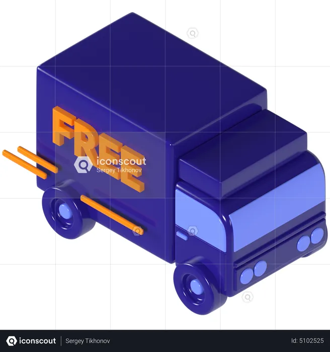 Free Delivery  3D Icon