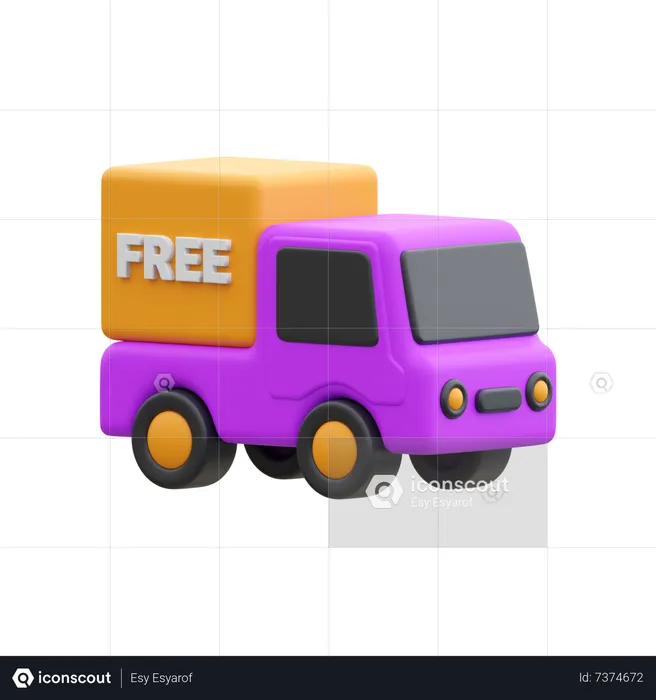 Free Delivery  3D Icon