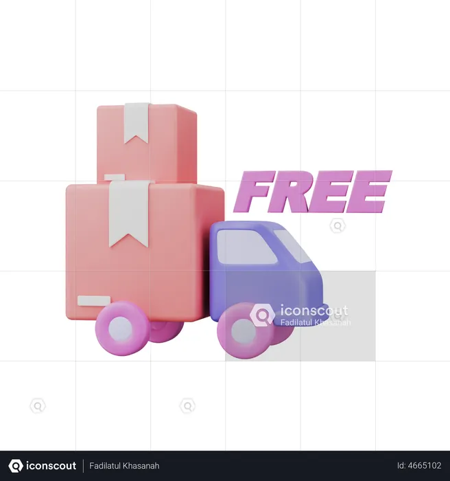 Free Delivery  3D Illustration