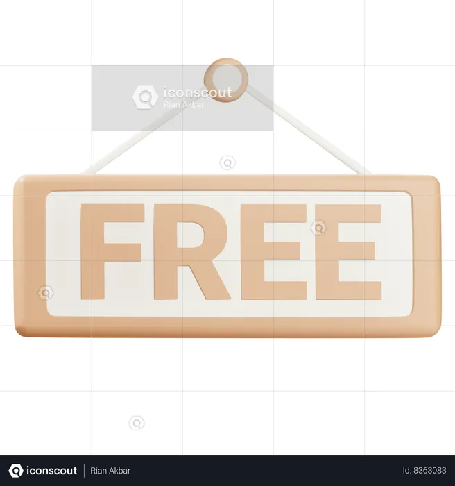 Free Sign  3D Icon