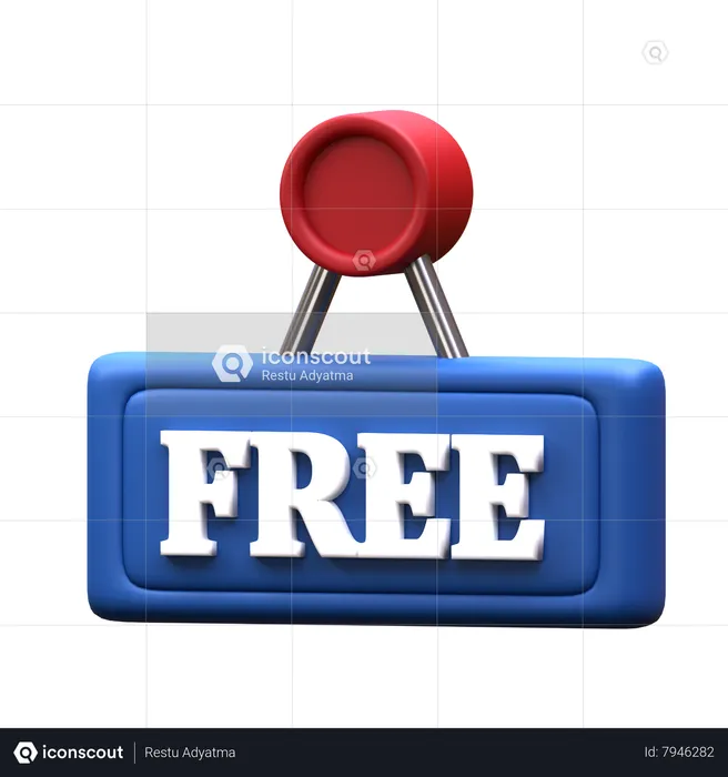 Free Sign  3D Icon