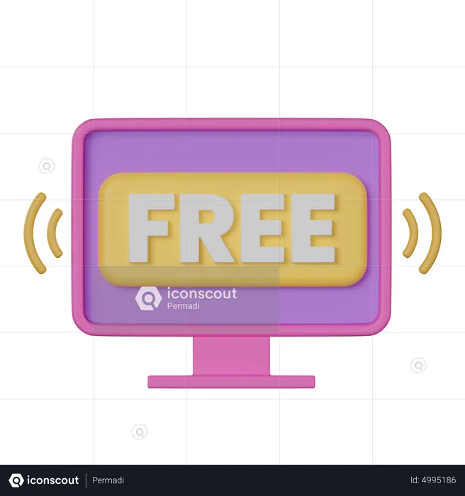 Free Stream  3D Icon