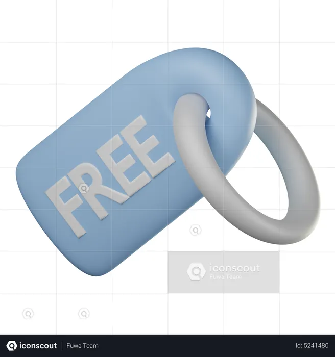 Free Tag  3D Icon