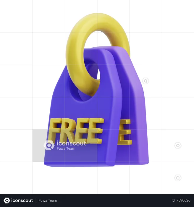 Free Tag  3D Icon