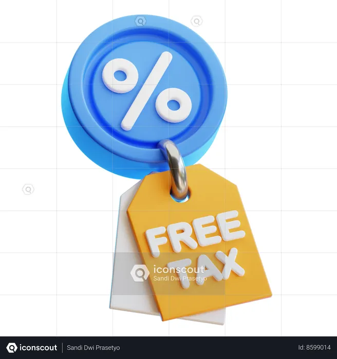 Free Tax  3D Icon