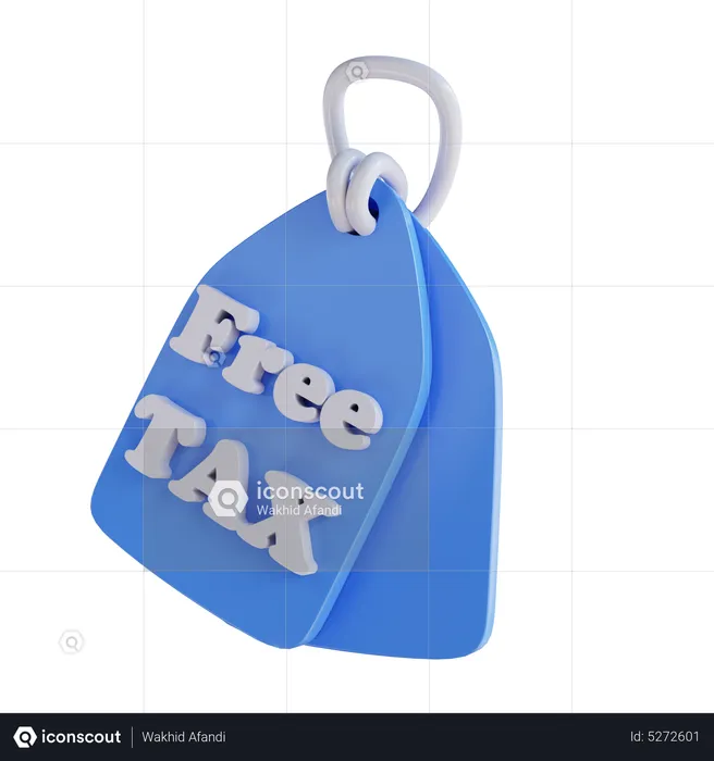 Free Tax Label  3D Icon