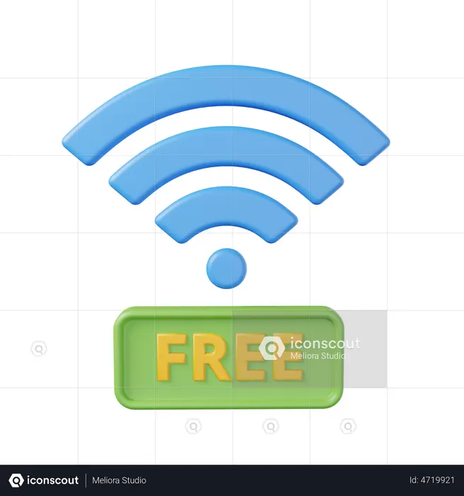 Free Wifi  3D Icon