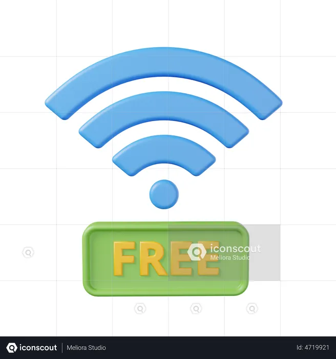 Free Wifi  3D Illustration