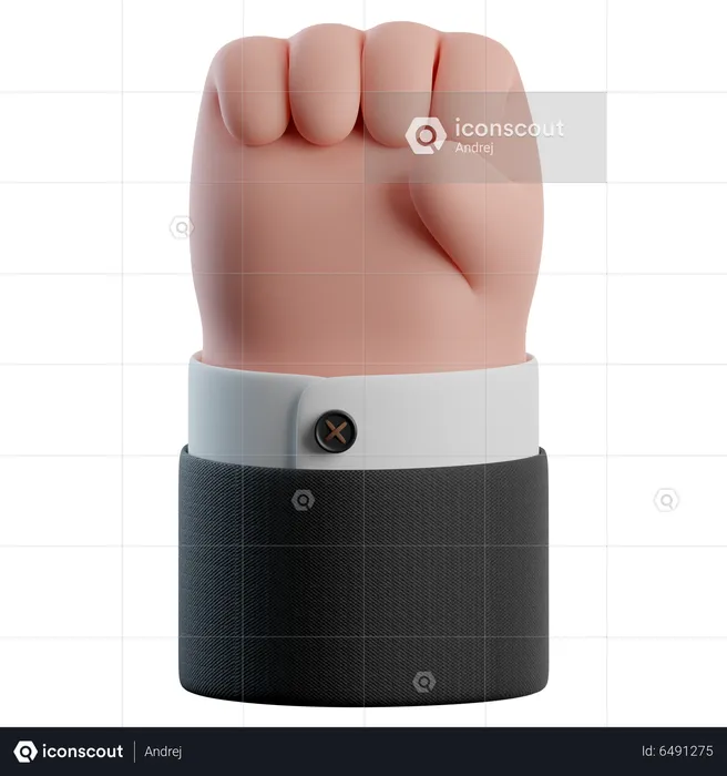 Freedom Fist Hand Gestures  3D Icon