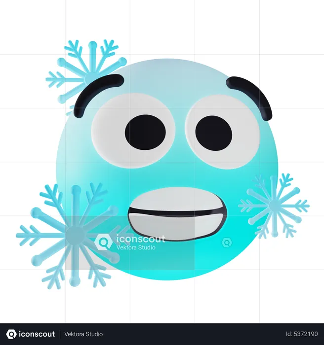 Freezing Emoji Emoji 3D Icon
