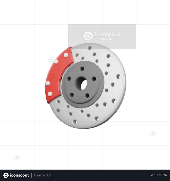Freio de disco  3D Icon