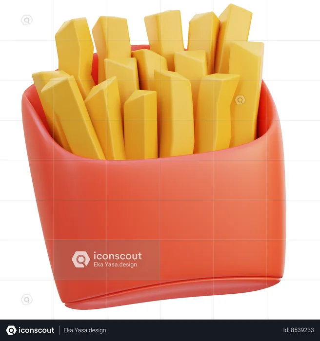 French Fries  3D Icon