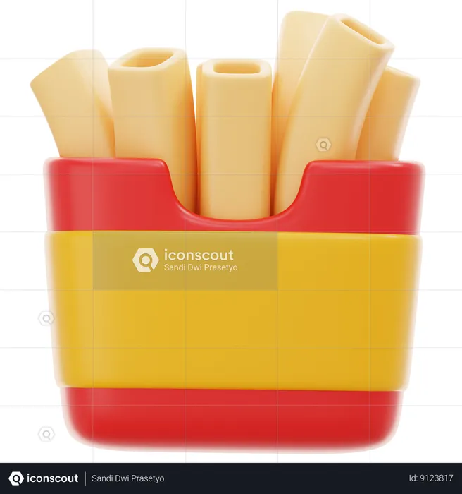 French Fries  3D Icon