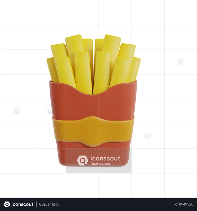 French Fries  3D Icon