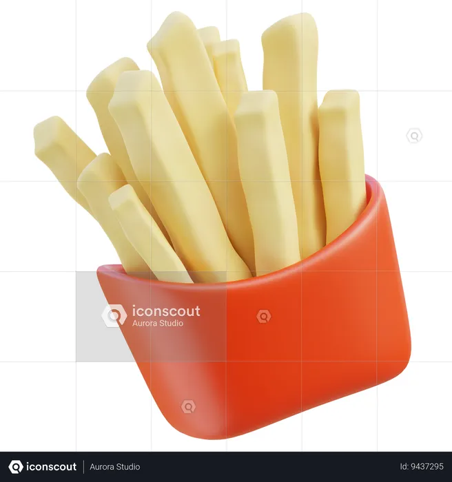 French Fries  3D Icon