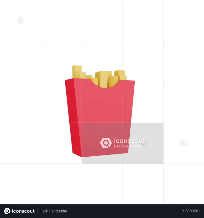 French Fries  3D Icon