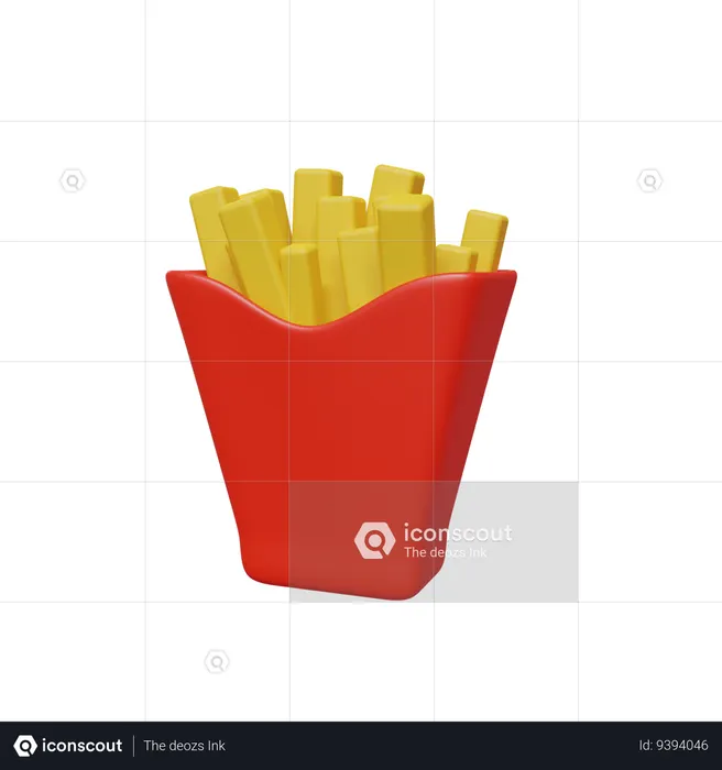 French Fries  3D Icon