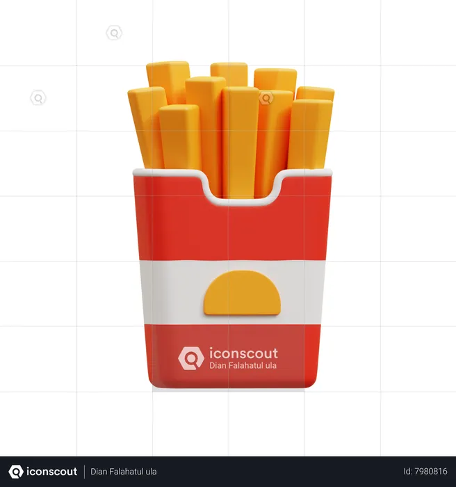 French Fries  3D Icon