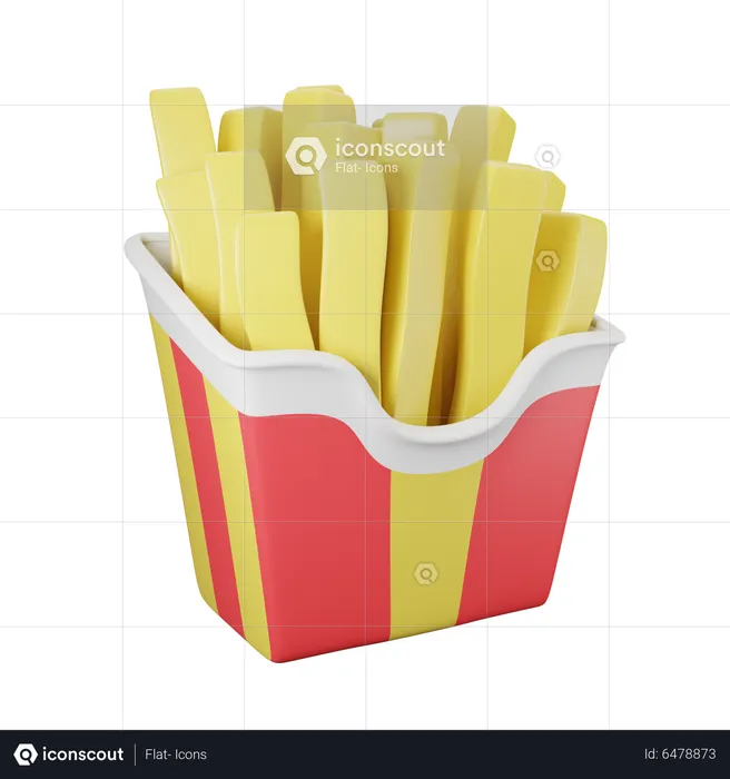 French Fries  3D Icon