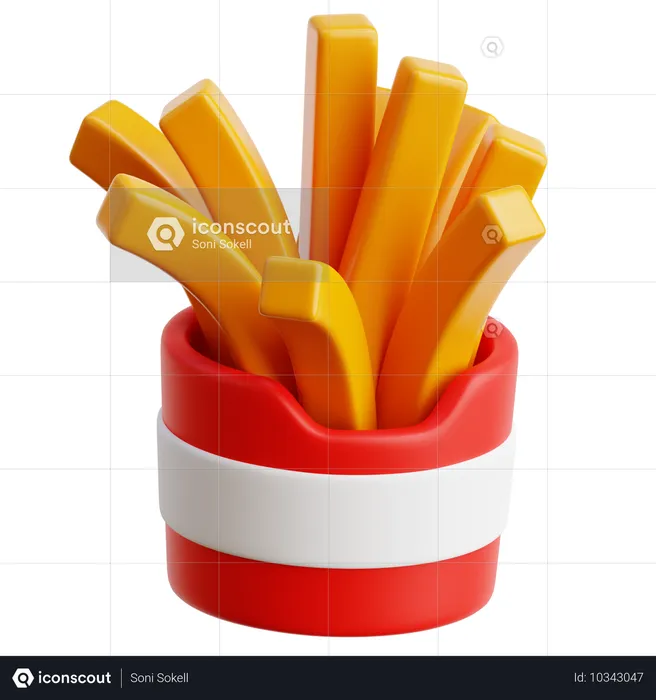 French Fries  3D Icon