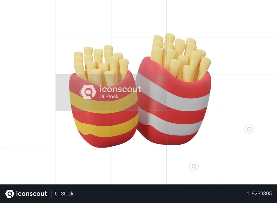 French Fries  3D Icon