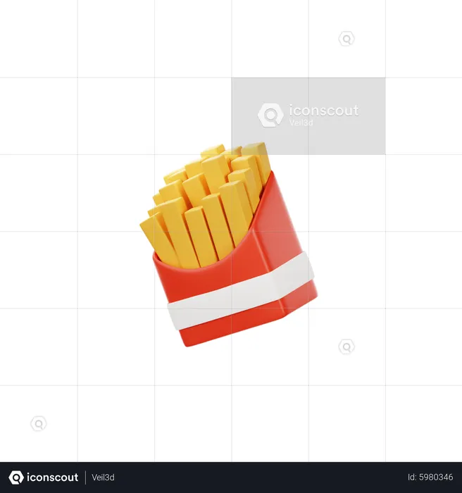 French Fries  3D Icon