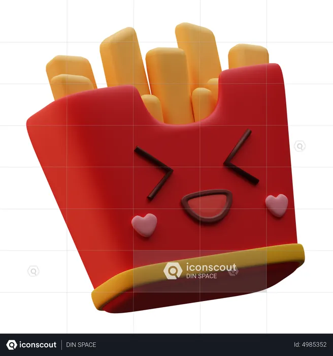 French Fries Emoji Emoji 3D Icon