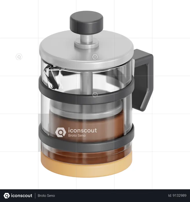 French press  3D Icon