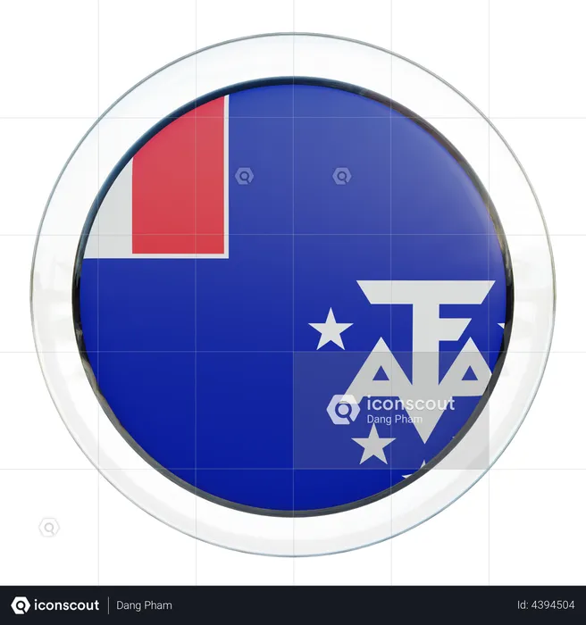 French Southern and Antarctic Lands Flag Glass Flag 3D Flag