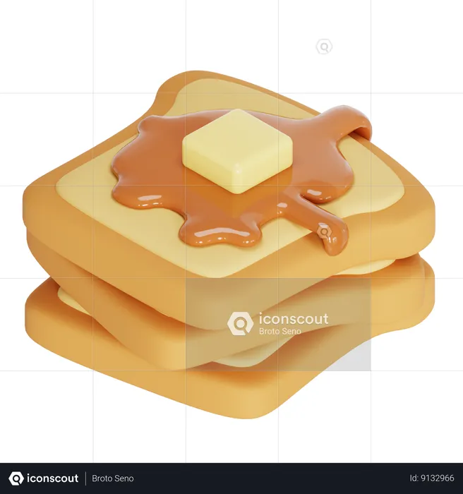 French Toast  3D Icon