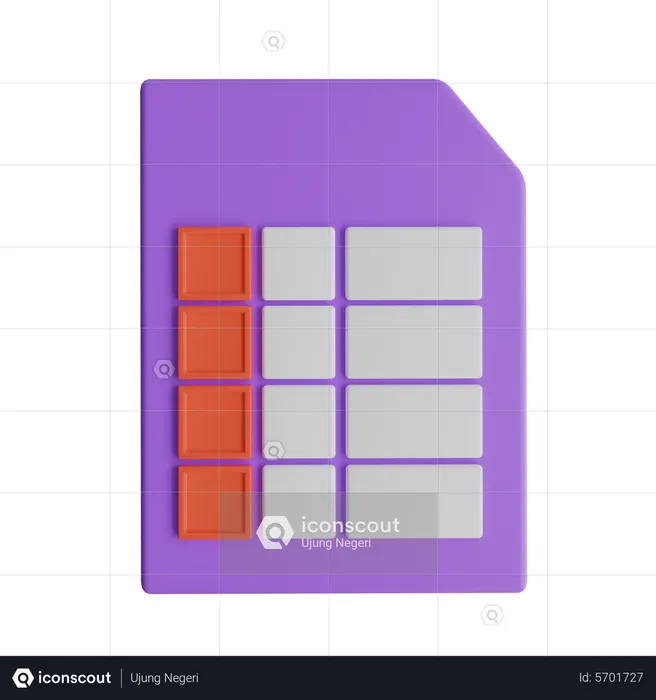 Frequency Table  3D Icon