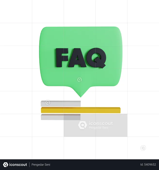 Frequently Asked Question Chat  3D Icon